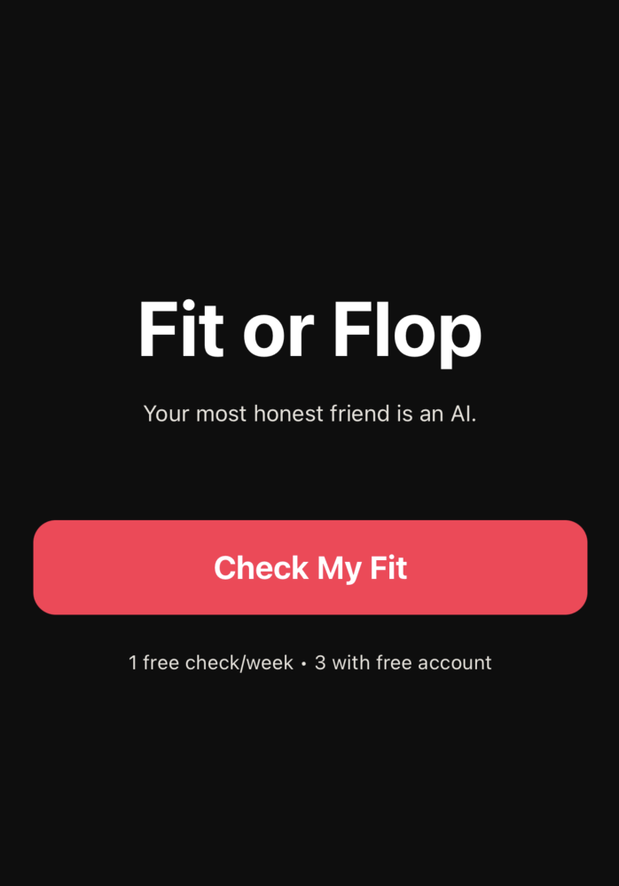 Fit or Flop home screen